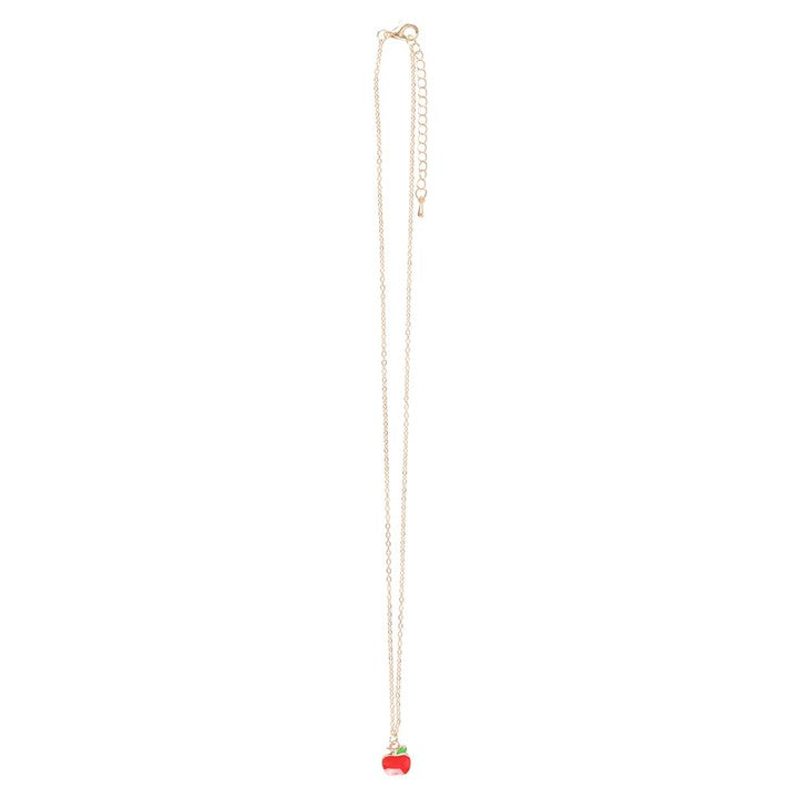 Best Teacher Apple Necklace on Greeting Card 🍎