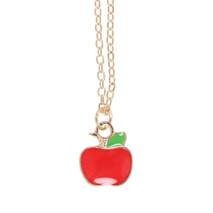 Best Teacher Apple Necklace on Greeting Card 🍎
