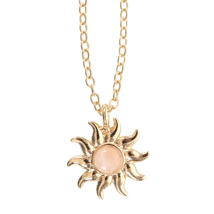 The Sun Celestial Rose Quartz Necklace Card 🔆