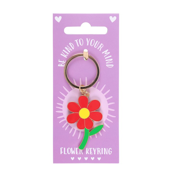 Be Kind to Your Mind Flower Keyring 🌈 🌺