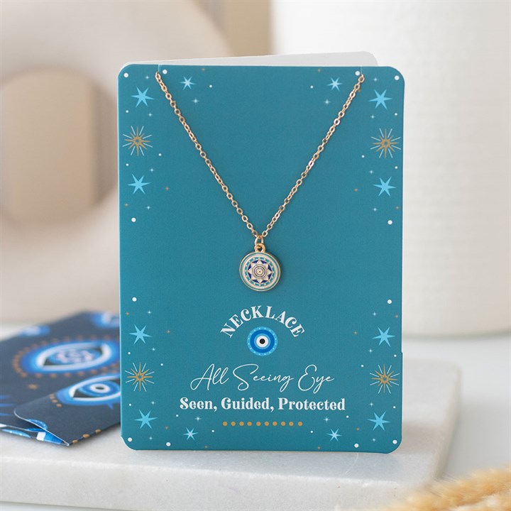 All Seeing Eye Necklace on Greeting Card 🧿