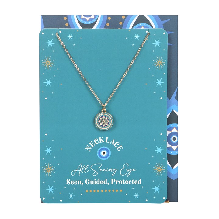 All Seeing Eye Necklace on Greeting Card 🧿