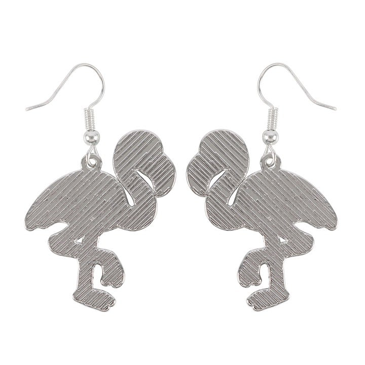 Flamin-goth Enamel Dangle Earrings 🖤🦩