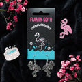 Flamin-goth Enamel Dangle Earrings 🖤🦩