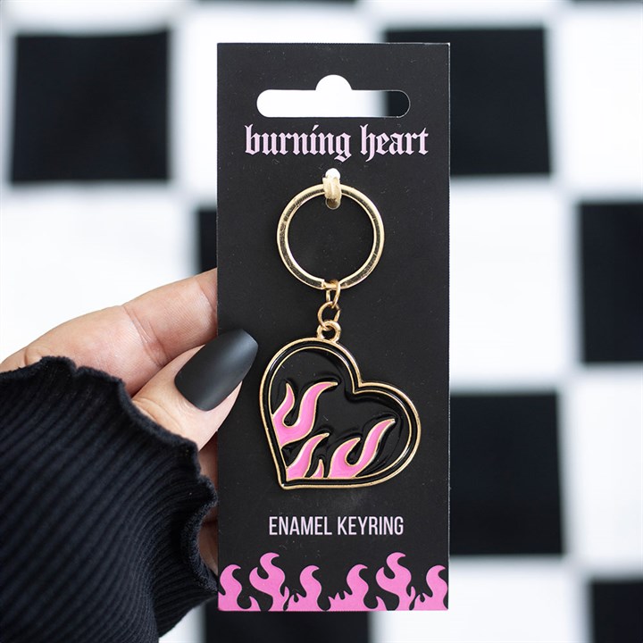Burning Heart Keyring 🔥💗