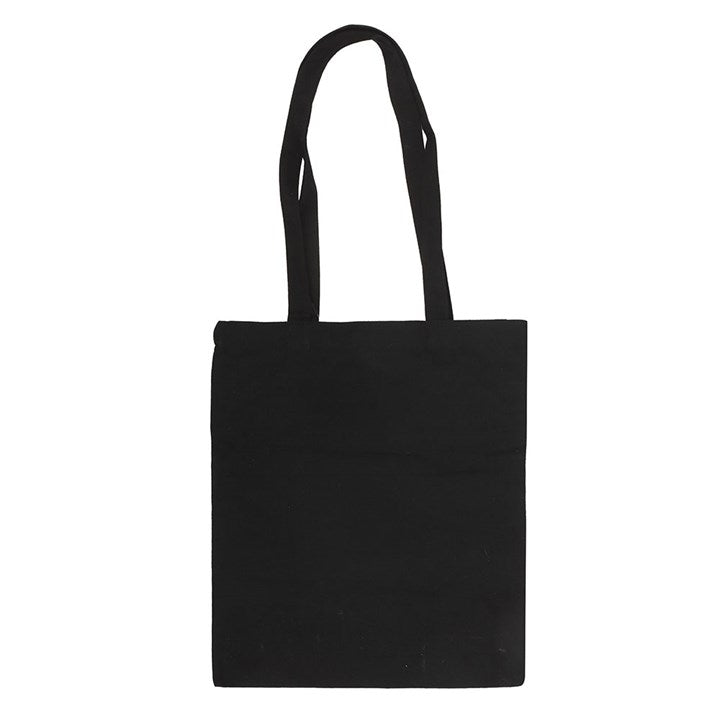 Checkerboard Print Polycotton Tote Bag with Enamel Heart Pin Badge
