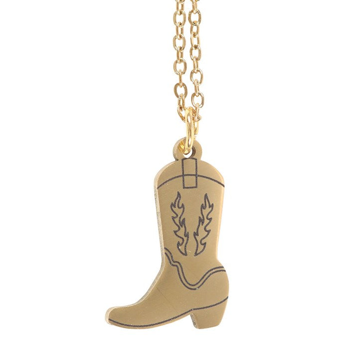 Cowboy Boot Necklace on Greeting Card 🤠