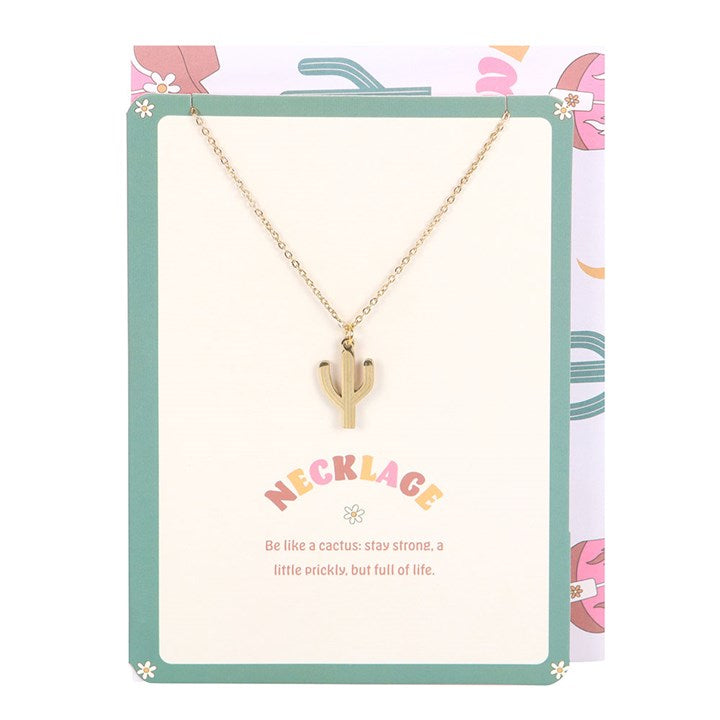 Cactus Necklace on Greeting Card 🌵