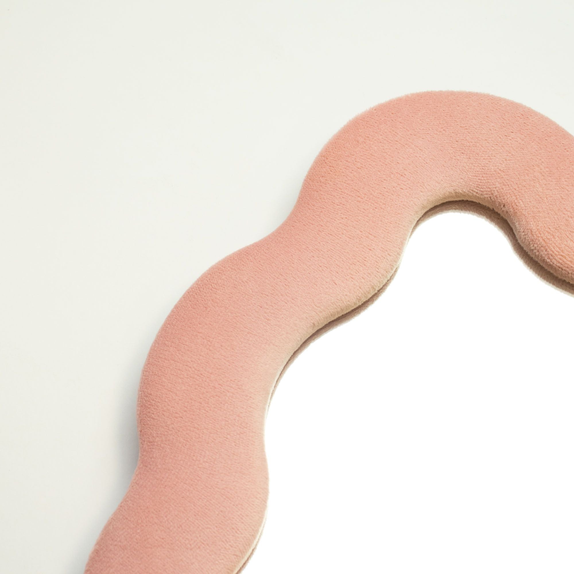 Soft Squiggly Mirror – Square Pebble – Rose Blush