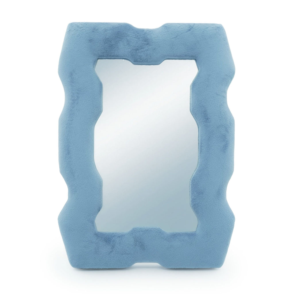 Soft Squiggly Mirror – Chunky Frame – Blue
