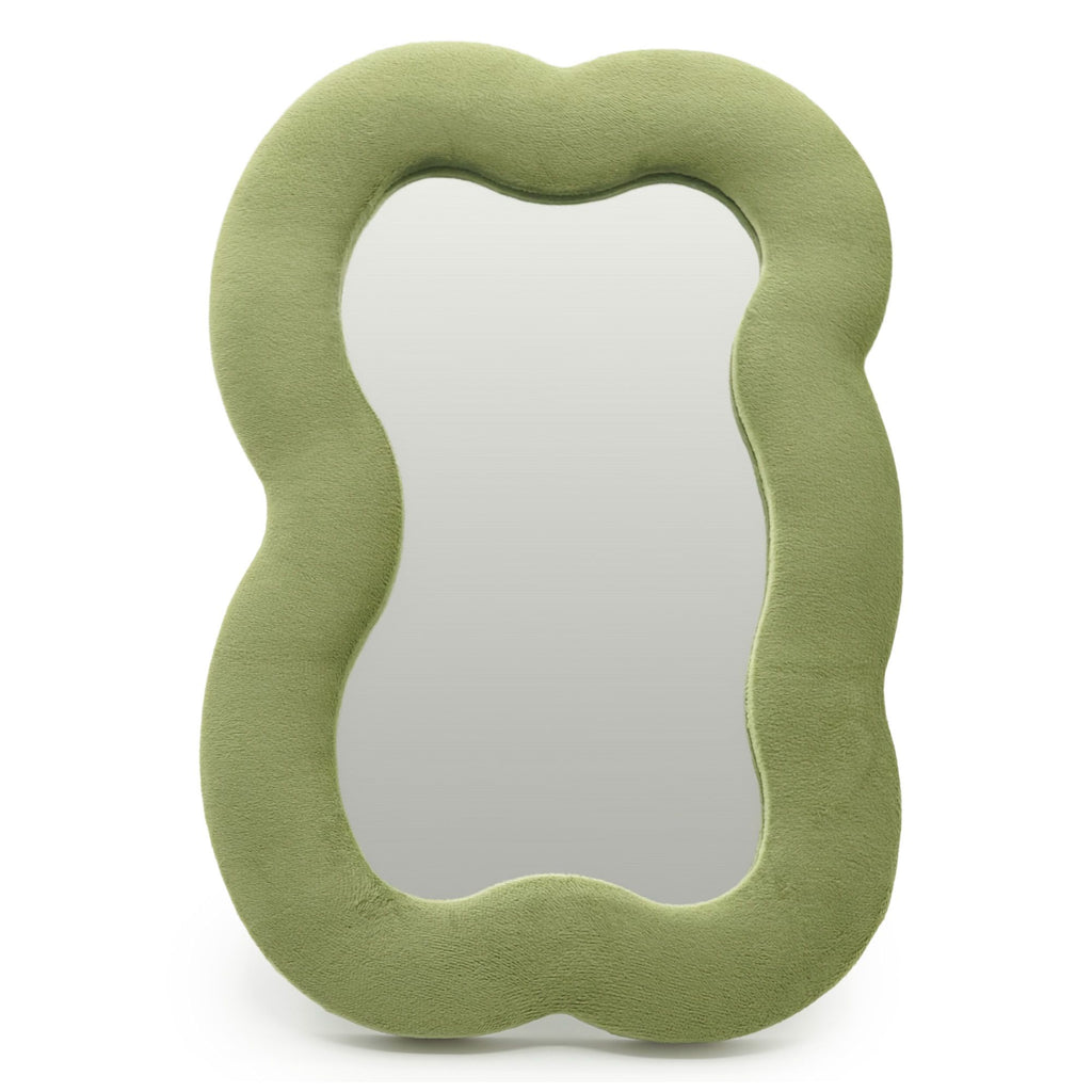 Soft Squiggly Mirror - Large Cloud - Green