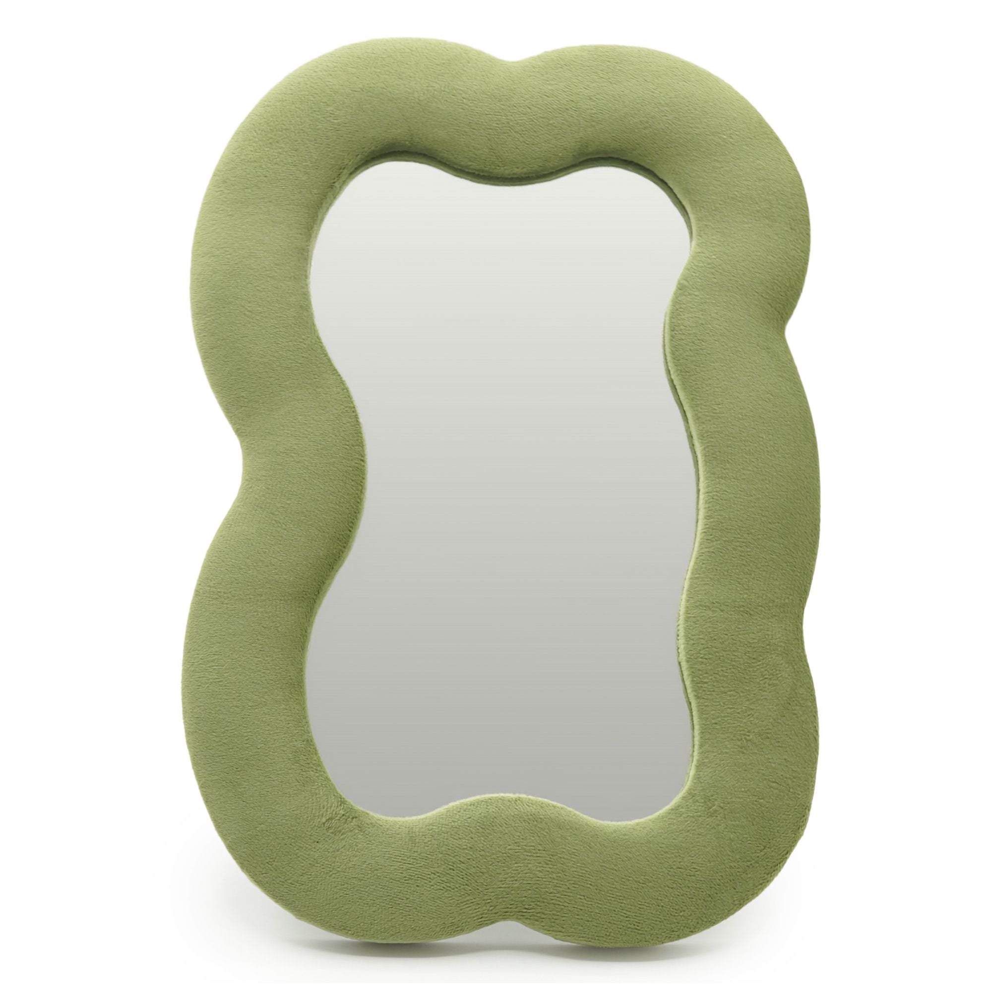 Soft Squiggly Mirror - Large Cloud - Green