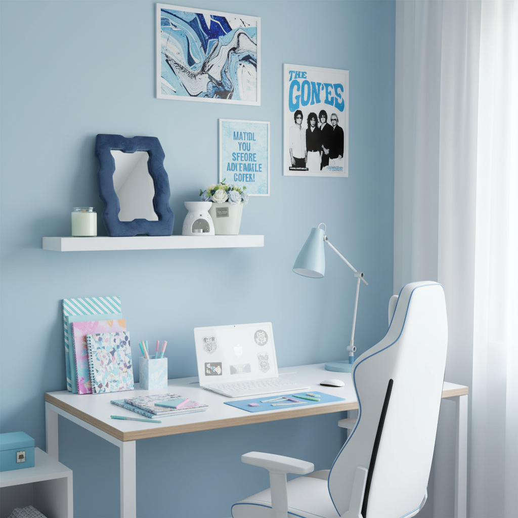Chunky Frame Blue Mirror - Teen Lifestyle