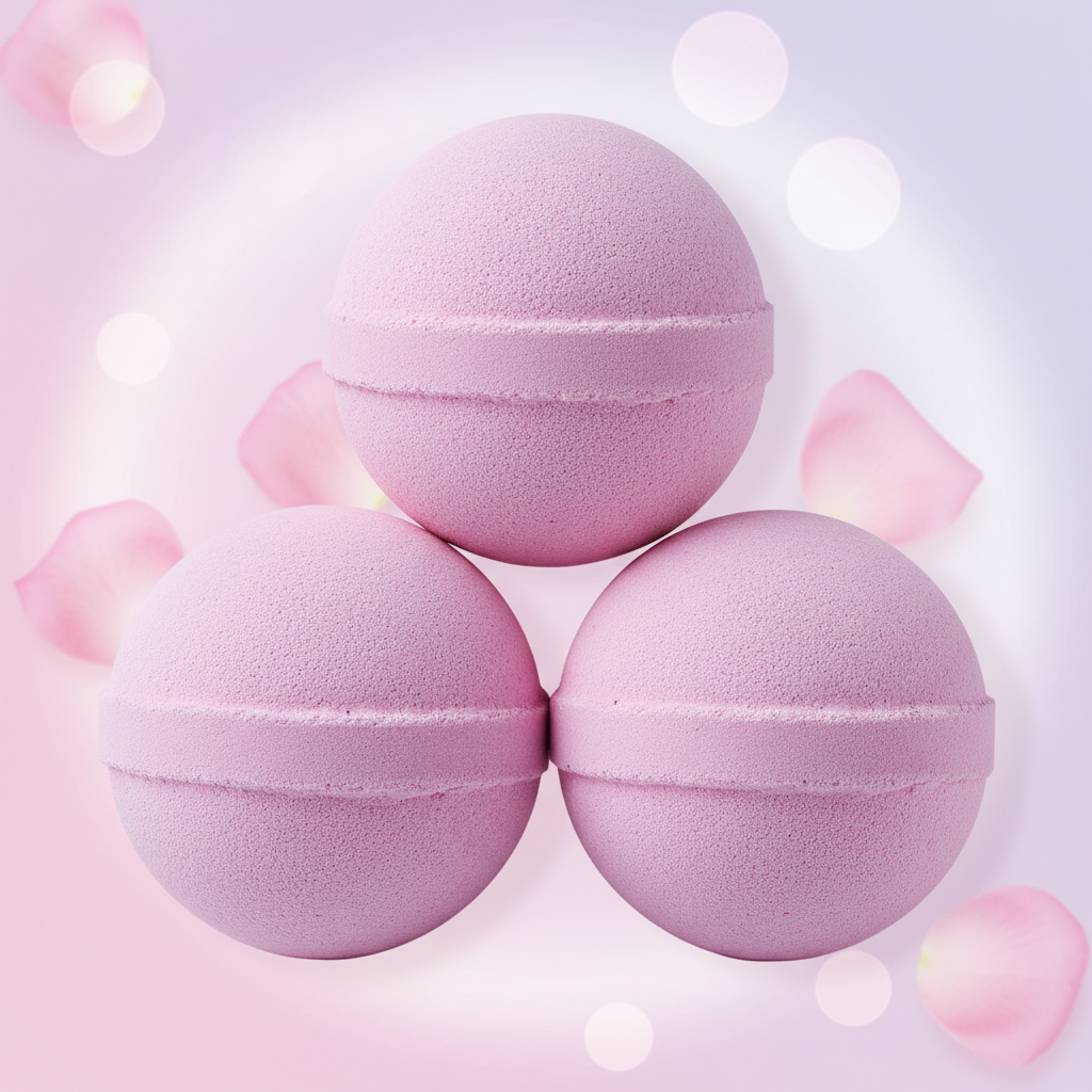 Set of 3 Bubblegum Bath Bombs - Premium