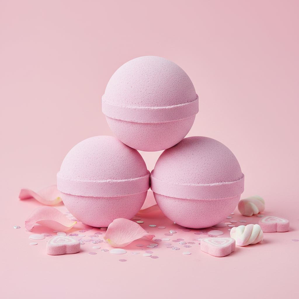 Set of 3 Bubblegum Bath Bombs