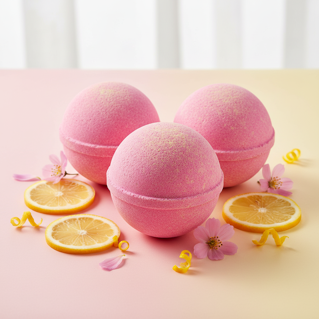 Set of 3 Pink Lemonade Bath Bombs