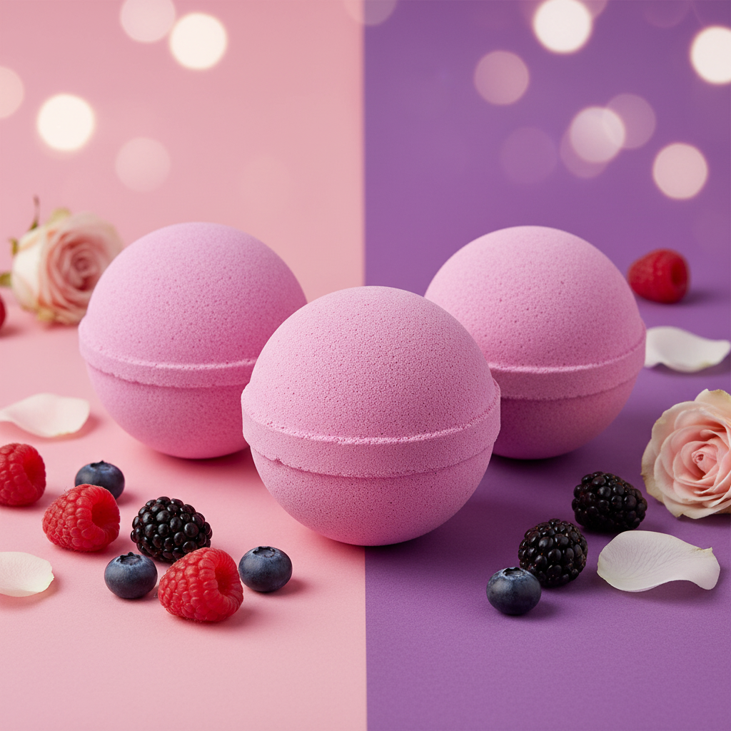 Set of 3 Very Berry Bath Bombs