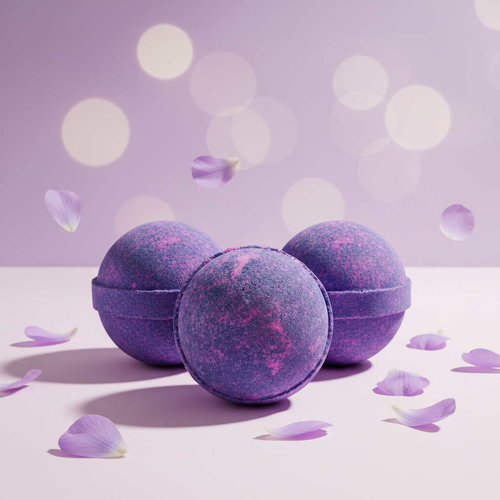 Set of 3 Yorkshire Violet Bath Bombs